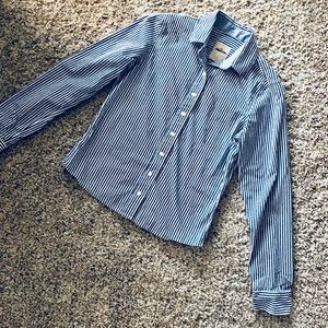 Women’s Collared Shirt, Work Blouse, striped